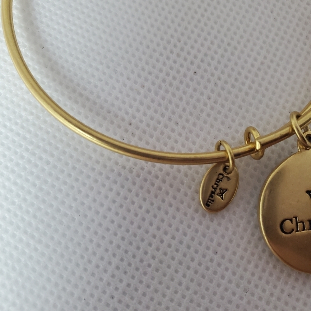 Chrysalis "Santa Claus" Gold Plated Expandable Bangle Bracelet - Picture 3 of 5